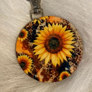 COPY - Sunflower keychain double side design